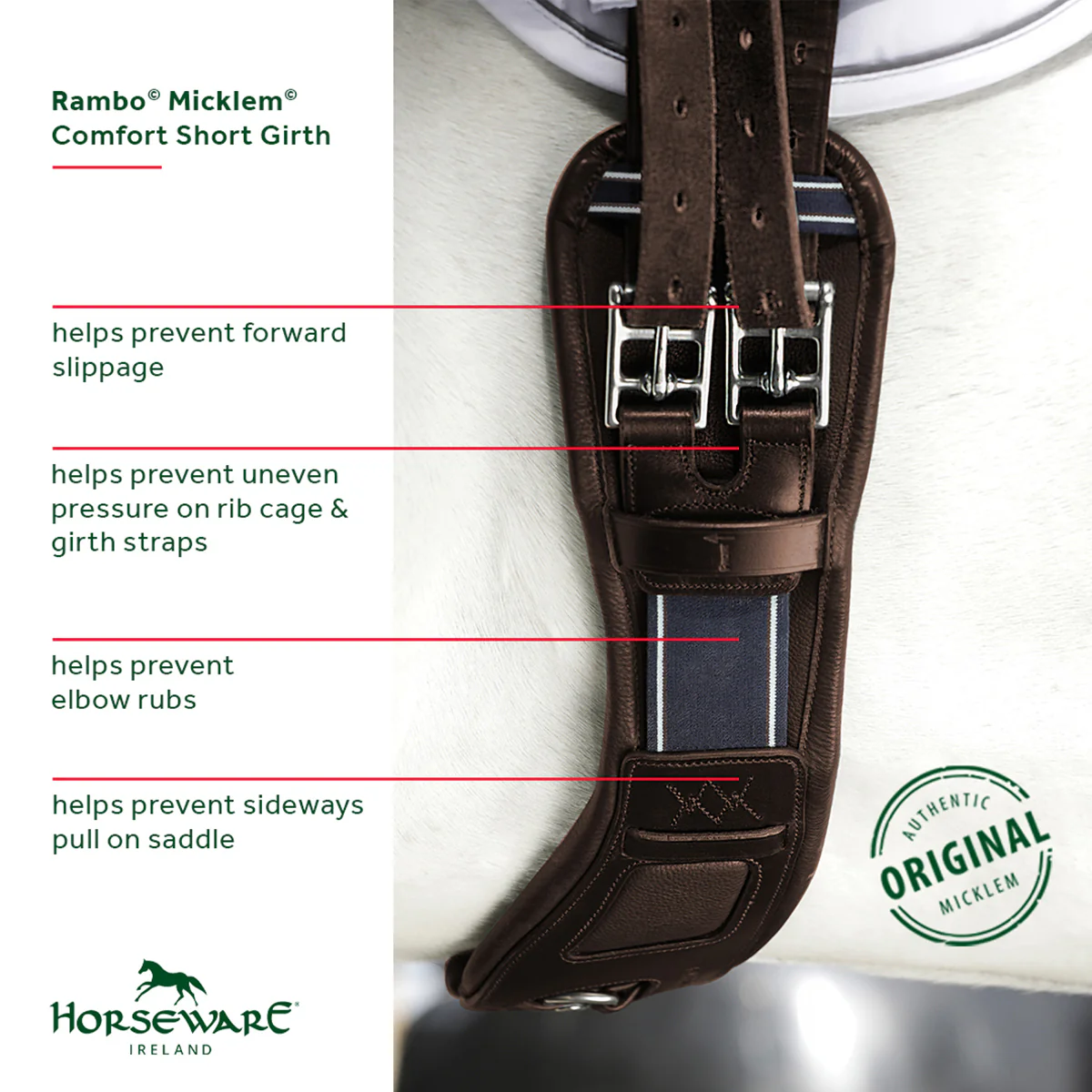 Horseware® Ireland Rambo® Micklem® Short Comfort Girth - Image 4