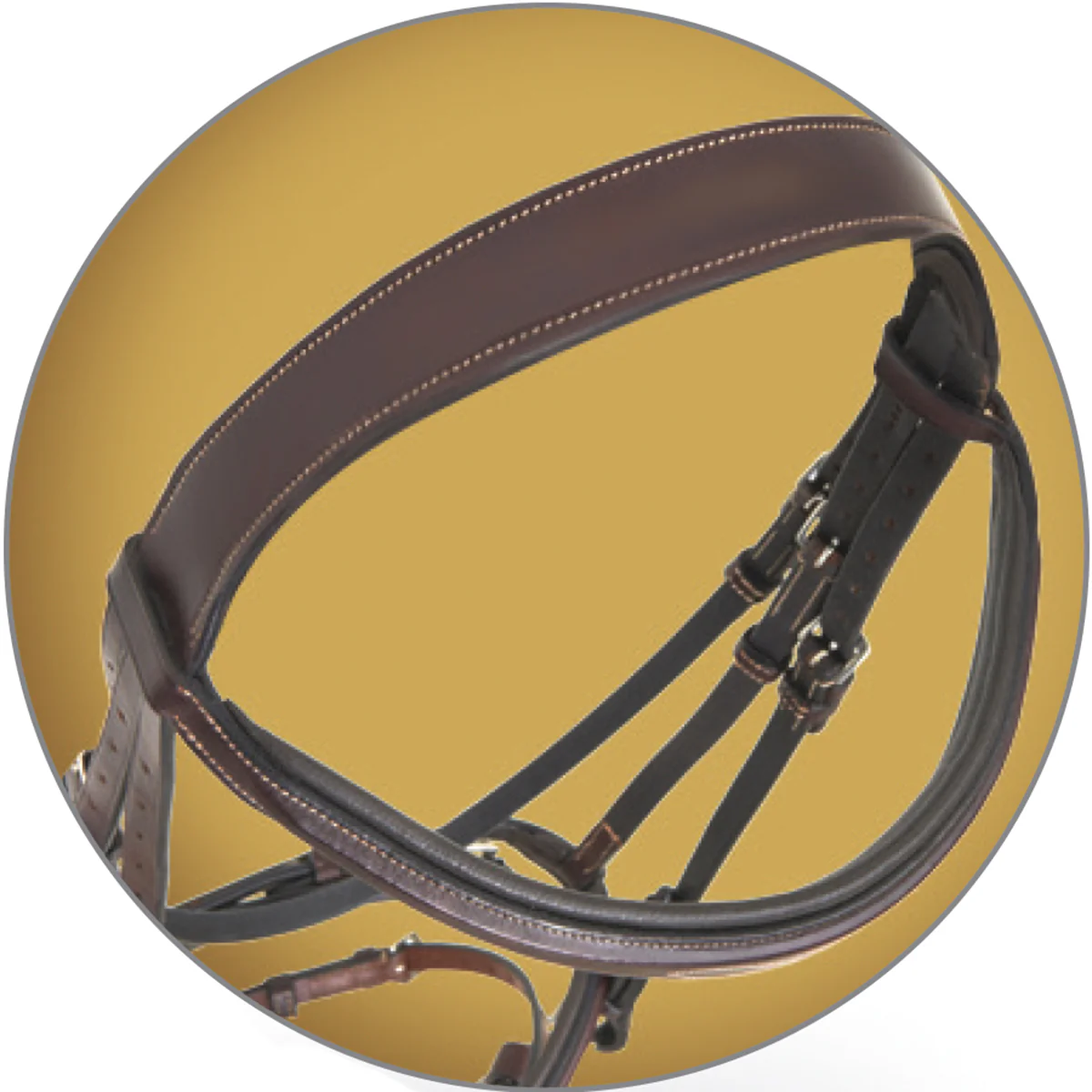 Pessoa® Pro Fancy-Stitched Wide Nose Bridle - Image 6